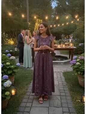 Isla Bonita Silk Blend Floral Maxi Dress - Size XL